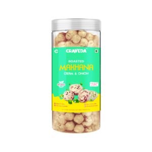 Craveda Roasted & Flavoured Makhana (Foxnuts) Cream & Onion