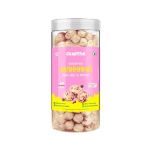 Craveda Roasted & Flavoured Makhana (Foxnuts) Pink Salt & Pepper